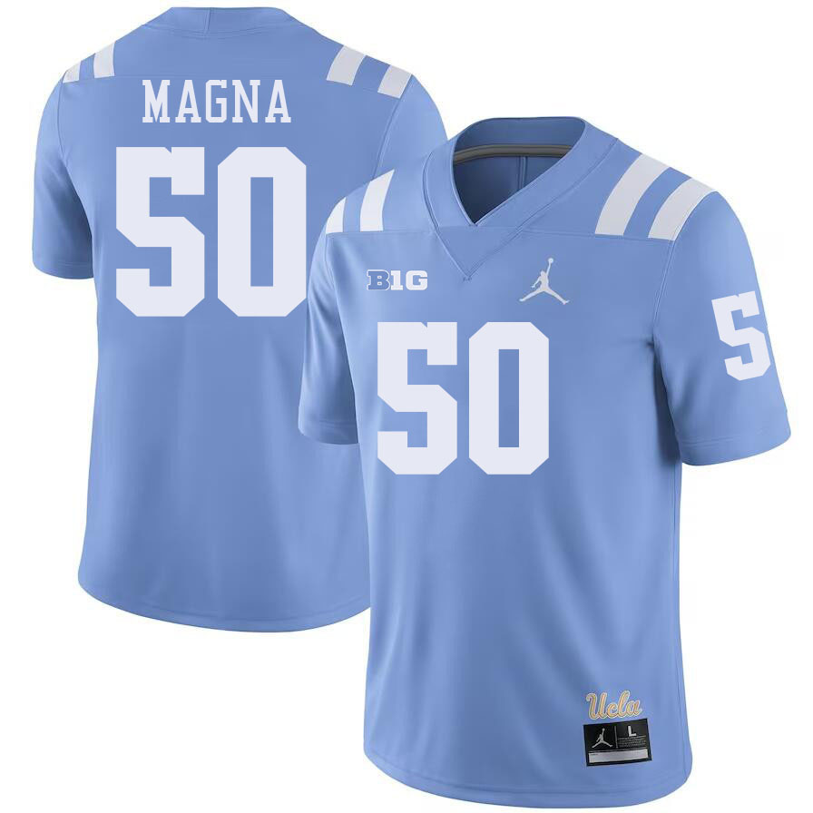 Men #50 Dovid Magna UCLA Bruins College Football Jerseys Stitched-Power Blue